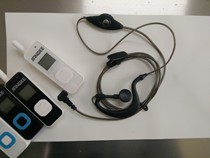 JIANGKE mini walkie-talkie aluminum foil headphone cable 2 5MM socket long earhook headphone cable