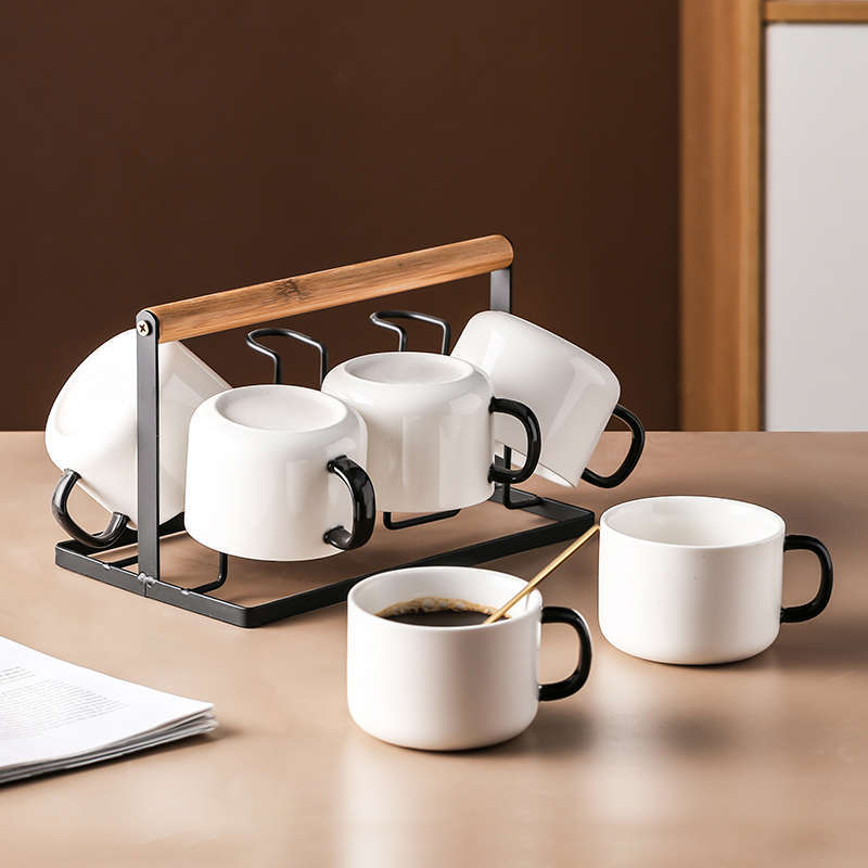 Ceramic Cup Suit Home Nordic Mark Cup Water Glass Suit Family Cup With Cups Living-room Tea Cup Whole Set