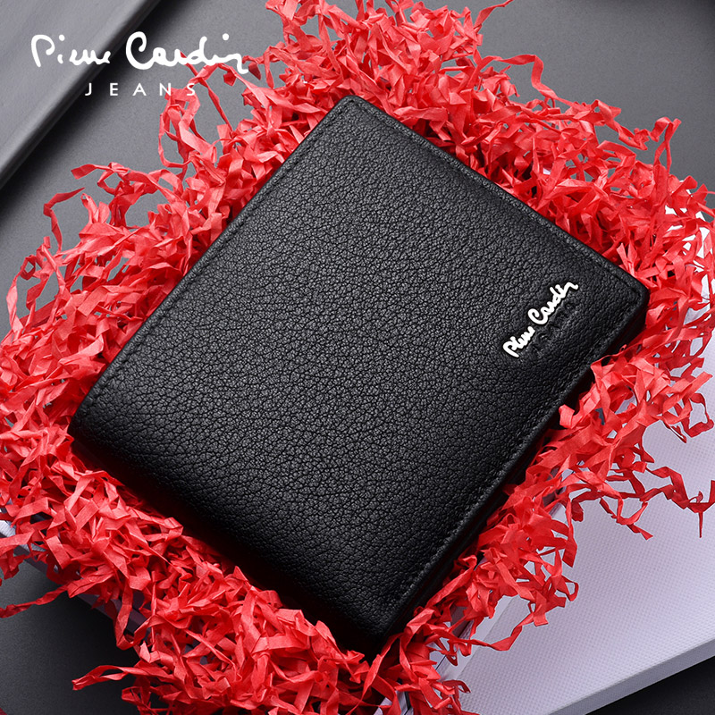 Pierre Cardin Wallet Men's Short Leather Sheepskin Deerskin Horizontal Soft Wallet Brand New Wallet Tide