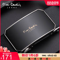 Pilkadan leather belt Mens automatic buckle leather belt Pure cowhide casual simple young man youth pants