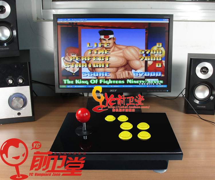 Vua của Máy Bay Chiến Đấu Rocker Arcade Máy Tính Điều Khiển Từ Xa Bar USB 97 Máy Bay Chiến Đấu Quảng Trường Vuông Field Key-FX tay game bluetooth