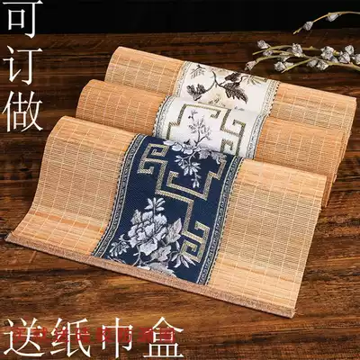 Classical embroidery cloth tea mat bamboo mat Chinese style tea mat Chinese Zen tea table cloth TV cabinet tablecloth