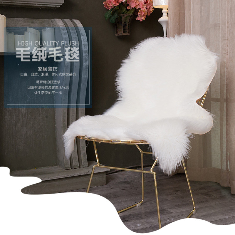 Modern and simple plush carpet Bedroom bed edge mat full bunk Living room imitation wool window decoration round