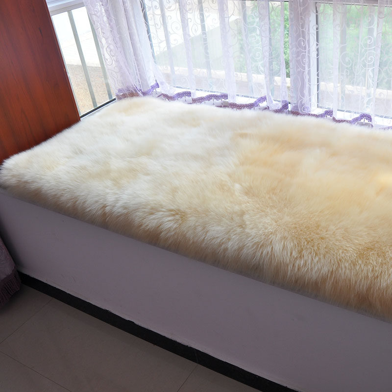 Whole sheepskin sofa cushion pure wool floating window mat bedroom balcony mat wool carpet window mat custom made