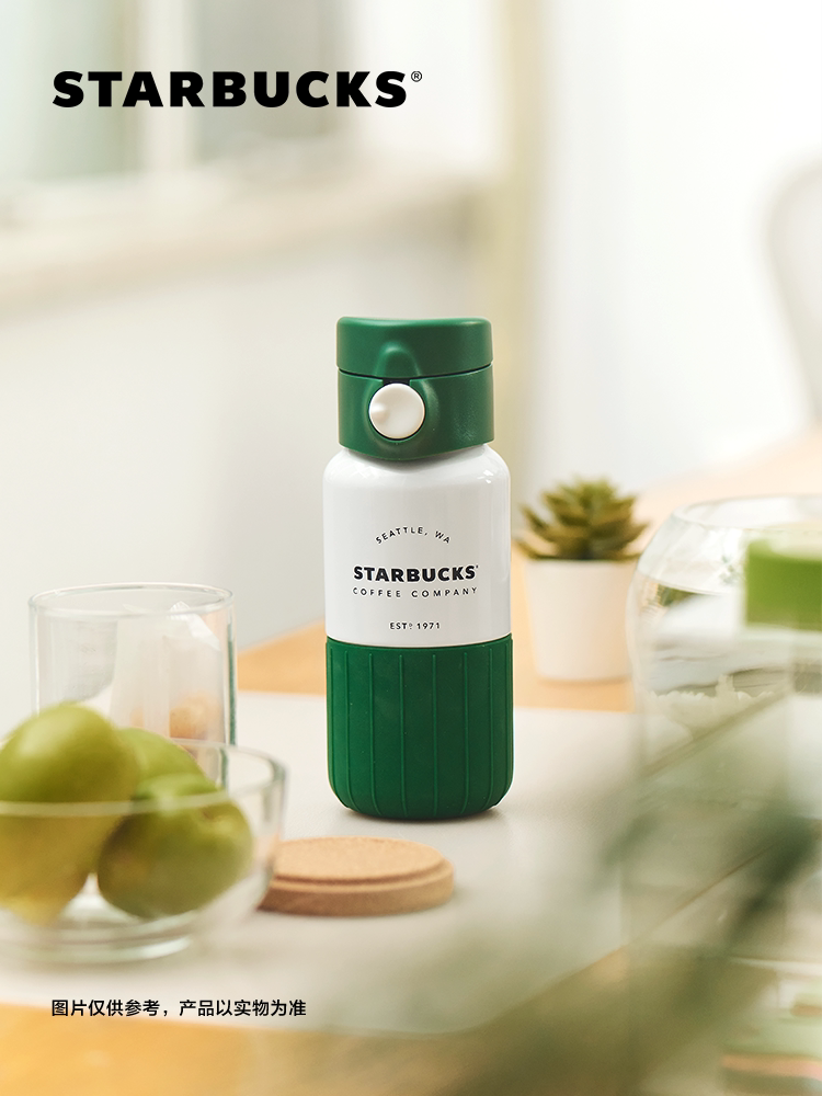 Starbucks cup 355ml Classic heritage stainless steel thermos men's and women's sports water cup with lid Portable