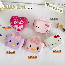 Child Packs Baby Toy Bag Girl Single Shoulder Bag Cute Princess Hand Carry Bag Cartoon Kitty Kitty small satchel 2-3