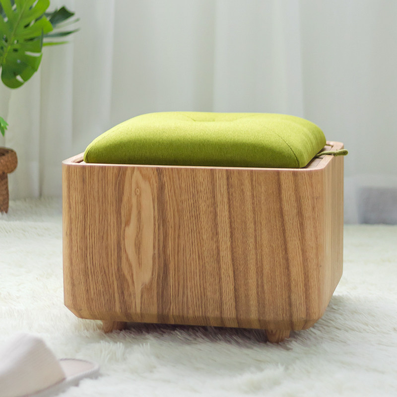 With Garden Creativity Brief Changing Shoes Stool Storage Stool Multifunction Solid Wood Wearing stool can sit on the stool sofa stool