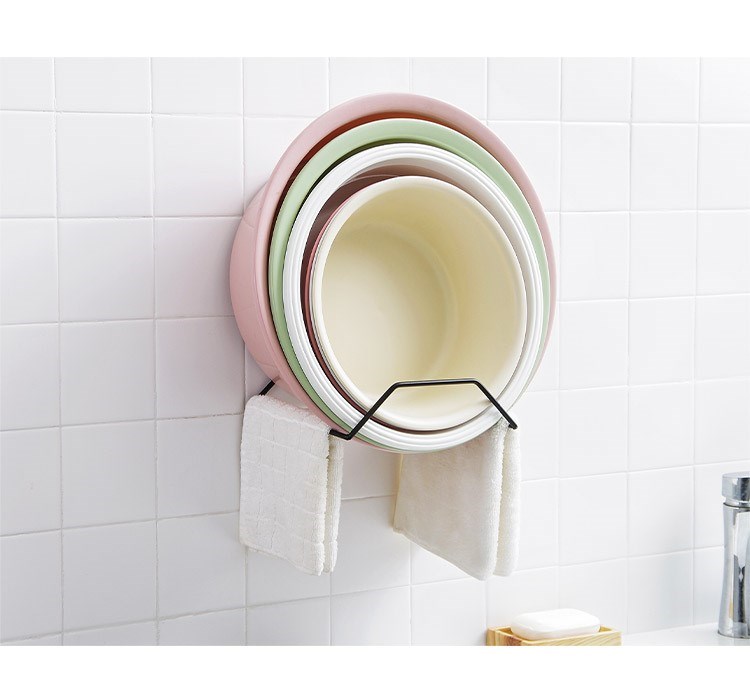 Washbasin kệ đơn giản nhà vệ sinh phòng tắm cửa hàng bách hóa miễn phí đấm khách sạn khung đơn giản hút cốc móc sắt rèn - Trang chủ móc áo treo tường