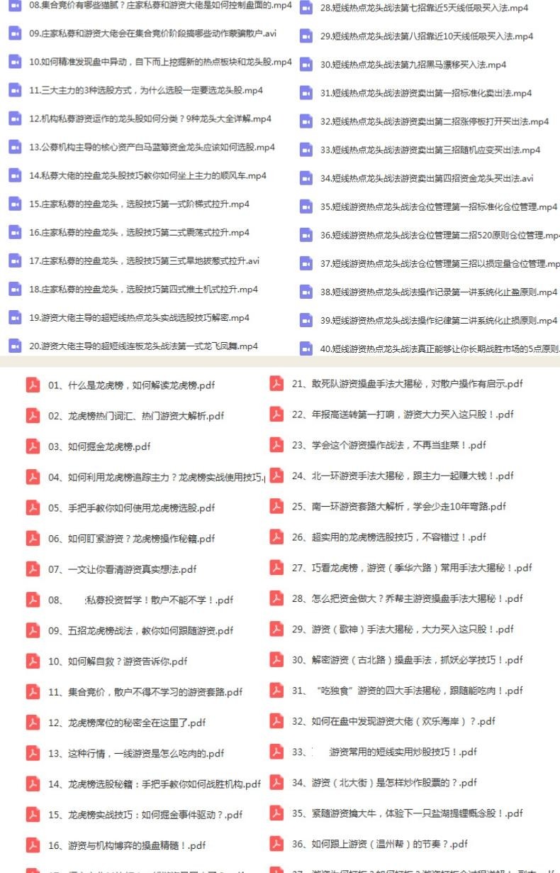 图片[4] - 游资训练营股票视频教程情绪 学习打板战法板学龙头炒股短线缠论 - 宋马