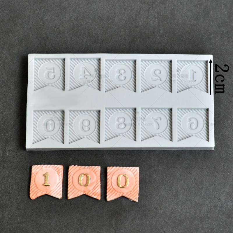3 Chúc mừng sinh nhật fondant Silicone Khuôn tiếng Anh Chữ và số - Tự làm khuôn nướng khuôn silicon hình thú