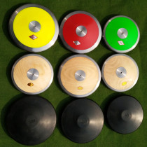 Track and field discus wooden 1kg plastic cake Nylon discus rubber cake Wood cake school examination equipment