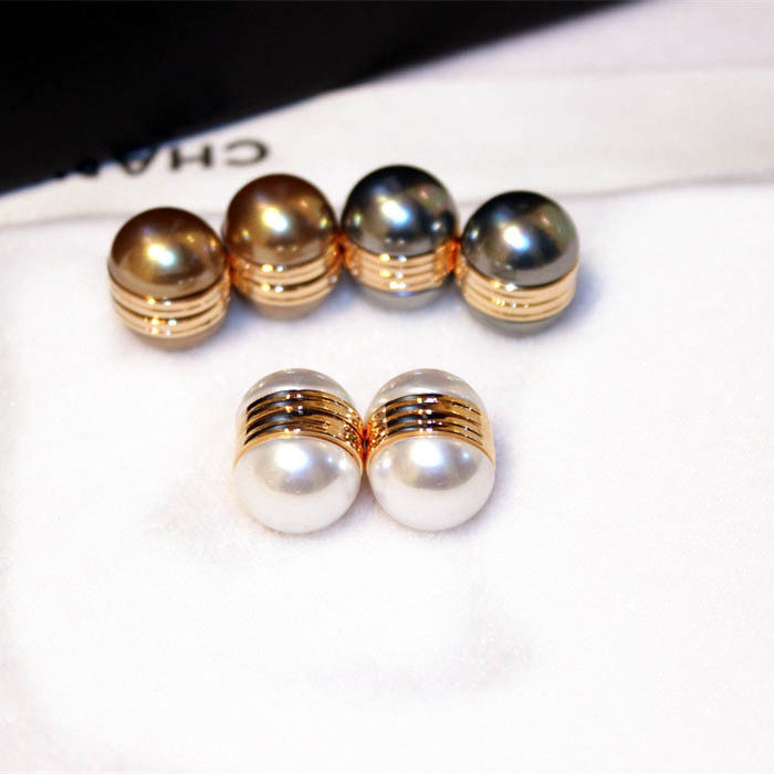 South Korea Fashion Ear Clip Anti-Allergy Ear Decoration Temperament Double Sided Pearl Magnet Ear Needle Without Earrings Earrings Woman