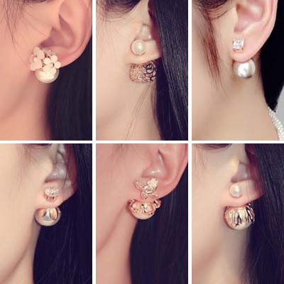 Korean Jewelry Fashion Diamond Earrings with Zircon and Diamond Earrings