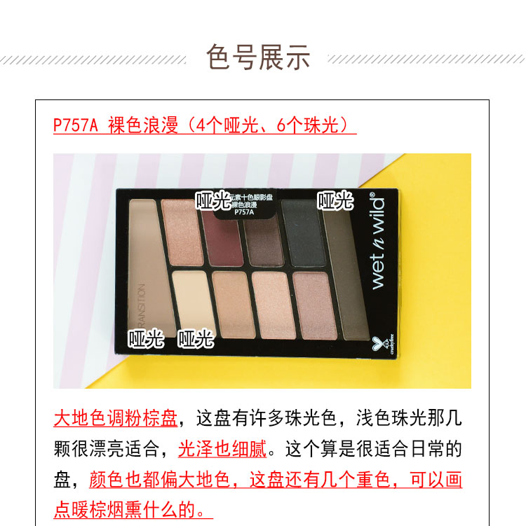 Spot US WetnWild / Wet and Wild Ten Color 10 Color Eyeshadow Disc Renaissance Disk Màu đất tự nhiên - Bóng mắt bảng mắt 3ce 25 màu