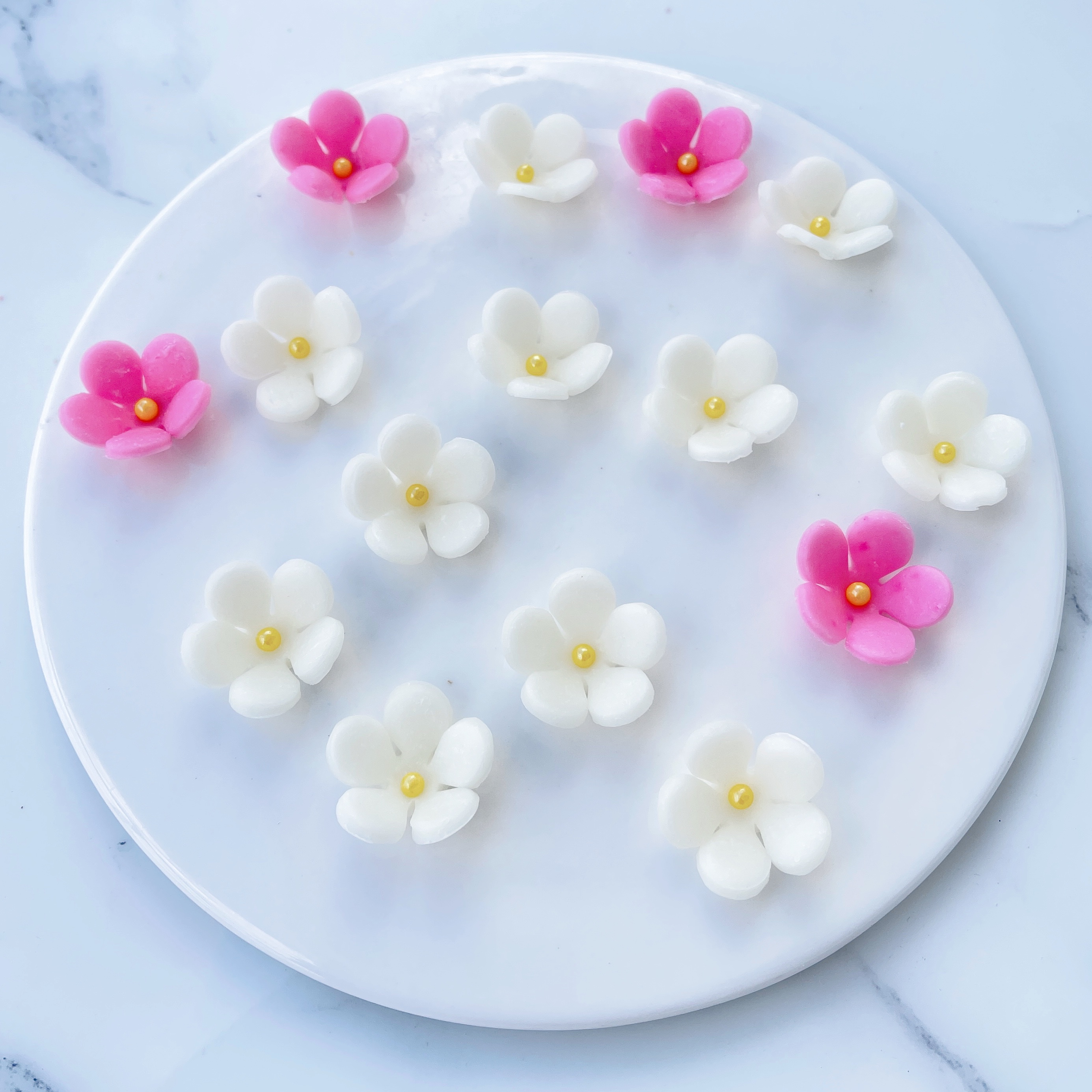 Chocolate fondant flower five-petal flower baking cake hotel dessert West point decoration decoration finished sugar flower
