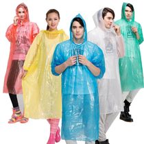 Disposable raincoat adult portable thickened travel raincoat pullover unisex outdoor hiking poncho