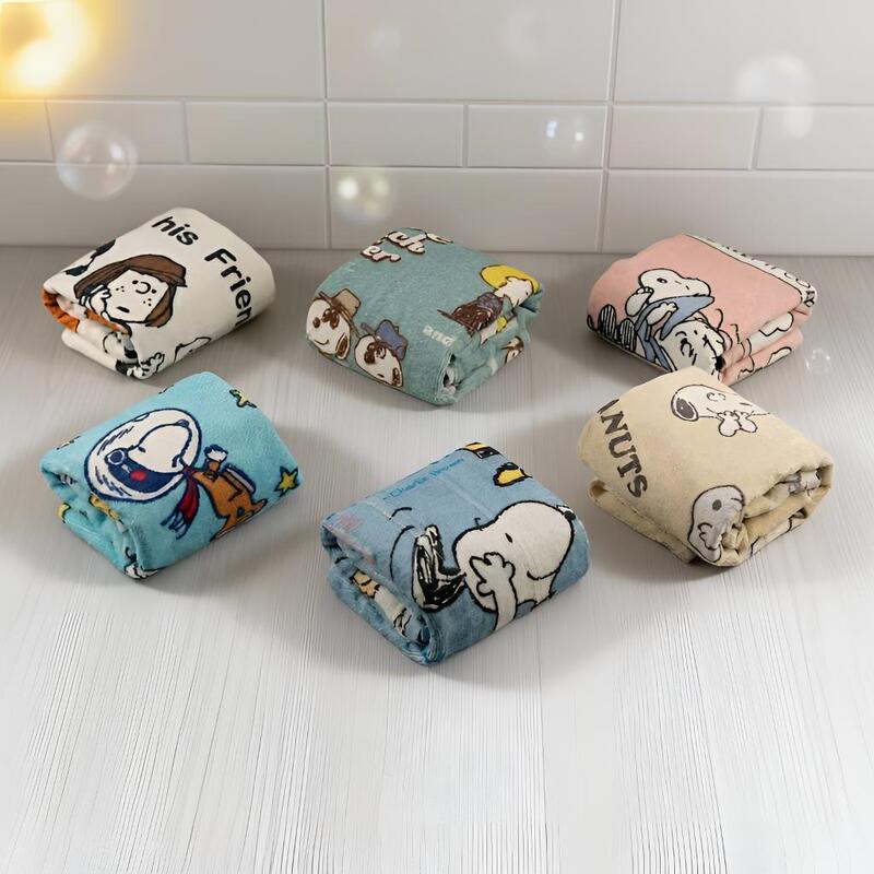 Cartoon Snoopy Printed Pure Cotton Towel, Absorbent, Quick-Drying, Soft, Suitable for Home, Student Dormitory, Cute Children's Merchandise Cartoon Snoopy Printed Pure Cotton Towel, Absorbent, Quick-Drying, Soft, Suitable for Home, Student Dormitory, Cute Children's Merchandise