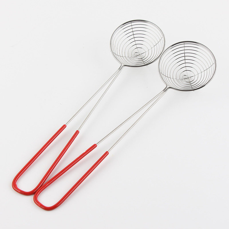 Stainless steel bubble tea colander pearl powder round spoon hot pot spoon deepening net fishing milk tea shop supplies