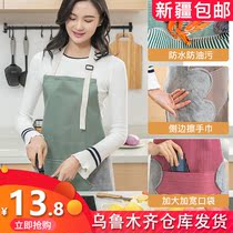 Xinjiang department store apron gown hand apron Kitchen home waterproof oil-proof Japanese sleeveless neck apron