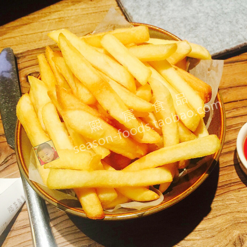 Mccain McCann fries frozen semi-finished products Crisp Wrapping Powder Frozen Fries Coarse Fries 2kg Fried Snack