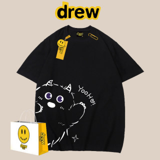 DREW smiley face short-sleeved summer trendy brand loose T-shirt