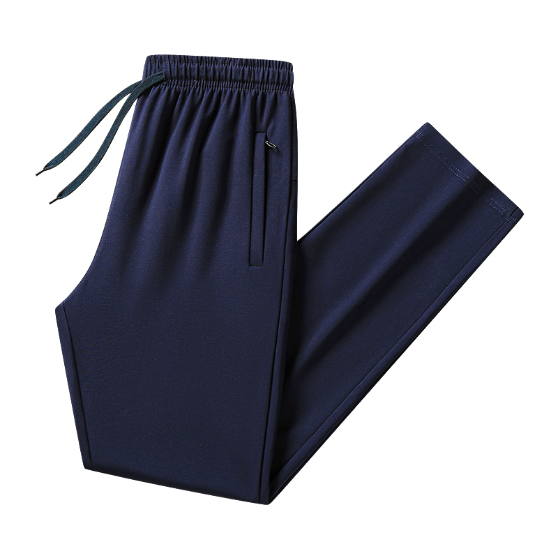 Plus-Size Men's Spring and Autumn Casual Pants, High-Quality Loose Joggers, Roman Cotton Tencel Thin Sports Pants, Trendy