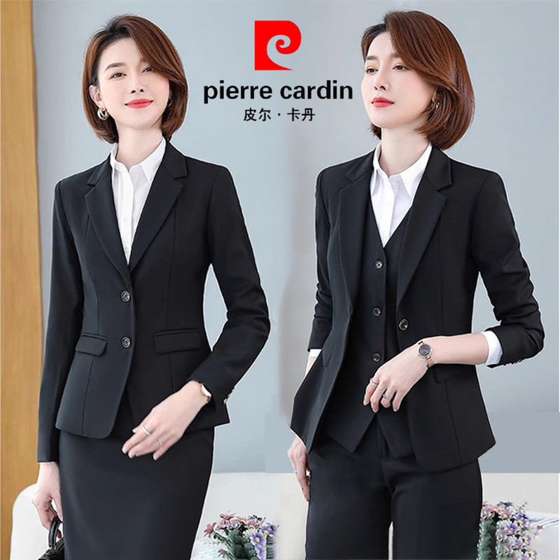 Pierre Cardin Professional Suit Set for Female College Students, Elegant Civil Servant Interview Workwear, High-End Formal Suit
