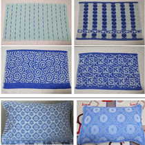 School Blue Apple pillow Towel Blue octagonal pillow cloth student dormitory cotton blue flower pillow 1