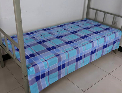 Large Blue Grid Sheets Single Piece Students Single Dorm Room Dorm Room Up And Down Full Cotton Big Grey Quilt Cover Three Sets