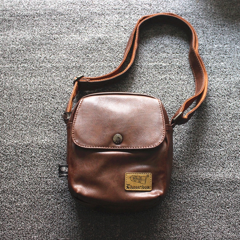 Korean Version Small Satchel New Men Bag Mini Casual Bag Outdoor Sports Satchel Single Shoulder Bag Mobile Phone Bag Carry-on Bag Tide Bag