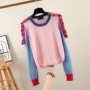 Áo len mỏng lệch vai mùa xuân rất cổ điển, áo len nữ thiết kế hình trái tim áo len dài tay - Đan Cardigan ao khoac len