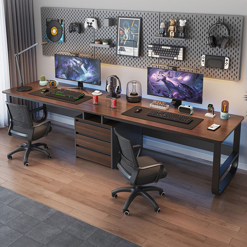 Double E-Sports Table Computer Desktop Table Home Bedroom Game Office Workbench Couple Table and Chair Set Combination Table Double E-Sports Table Computer Desktop Table Home Bedroom Game Office Workbench Couple Table and Chair Set Combination Table