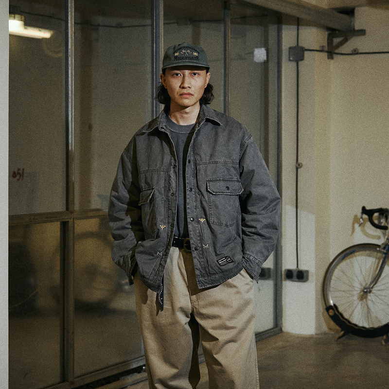 Odxmidupdate Co-Branded Combat Series Reversible Embroidered Distressed Washed and Dyed Quilted Work Shirt Odxmidupdate Co-Branded Combat Series Reversible Embroidered Distressed Washed and Dyed Quilted Work Shirt