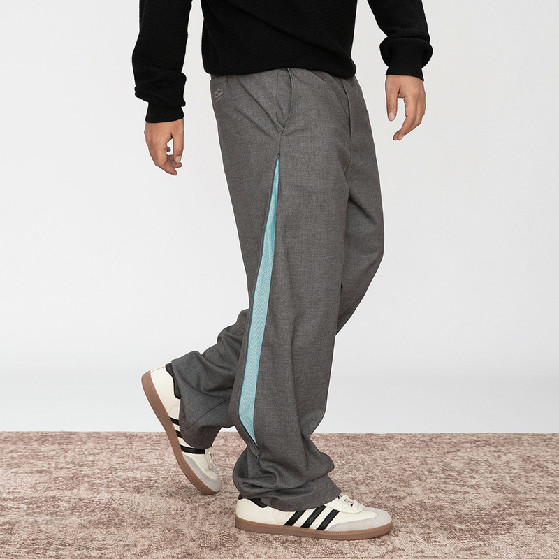 Od/Castle 2025 Autumn Side Zipper Invisible Multi-Wear Patchwork Color-Block Casual Straight-Leg Sports Suit Pants