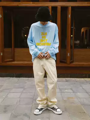 ORANGEDRAGON OD 21 autumn solid color simple cotton straight loose casual pants suit trousers trousers