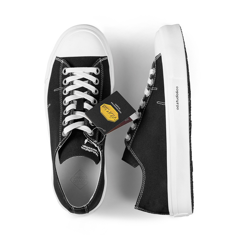 Orangedragonxtcmade Co-Branded Vibram Side-Zip Canvas Wear-Resistant V-Soled Low-Top Vulcanized Sneakers Orangedragonxtcmade Co-Branded Vibram Side-Zip Canvas Wear-Resistant V-Soled Low-Top Vulcanized Sneakers
