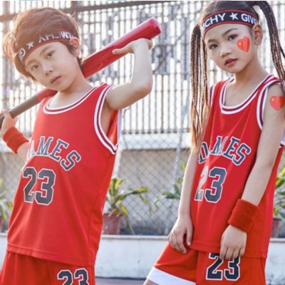 学生表演队服儿童定制篮球服