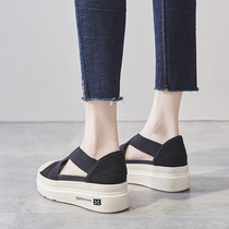 Europe station 2022 Baotou sandals women summer fashion nets red fairy women wind thick bottom fisherman shoes Rome flat bottom single shoes