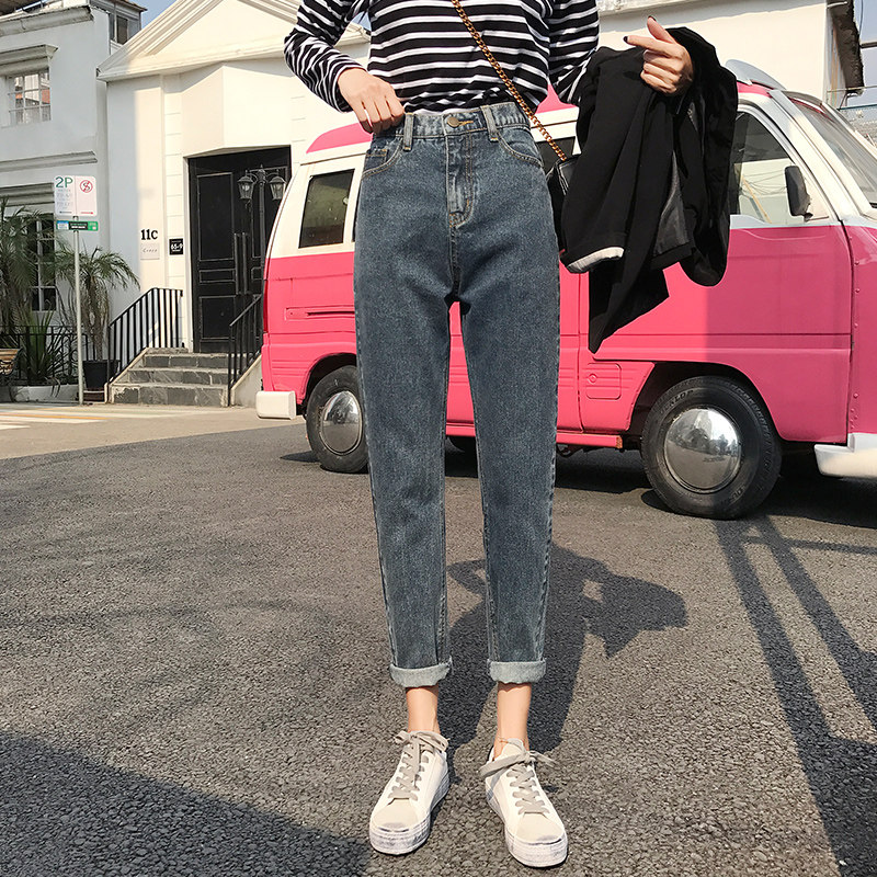 Tide Card 2022 Spring Autumn New Jeans Woman High Waist Straight Drum Loose Slim Width Legs Old Daddy Pants Casual Women Pants