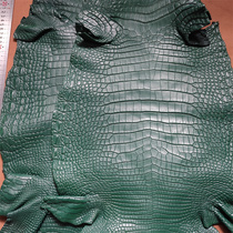 Ink green avocado leather whole sheet of belly leather leather leather bag wallet handbag handbag short clip mobile phone shell strap leather strap material