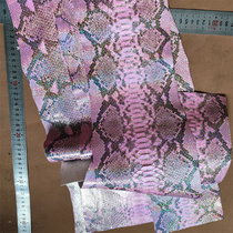 Pink original laser color python leather notebook wallet mobile phone case strap collar choker long clip bag