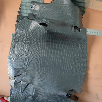 Crocodile belly black leather whole belly material bamboo pattern bag wallet mobile phone case strap material special