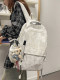 Schoolbags for Female Junior High School Students, High School Students, College Students, Trendy Men's Style Weight-Reducing Backpacks, Casual Large-Capacity Travel Backpacks