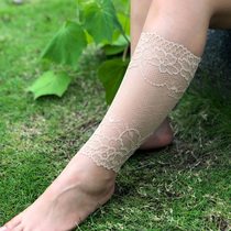 Trendy womens summer thin style cover scars tattoos lace short anklet guards ladies calf covers bare leg covers stocking covers