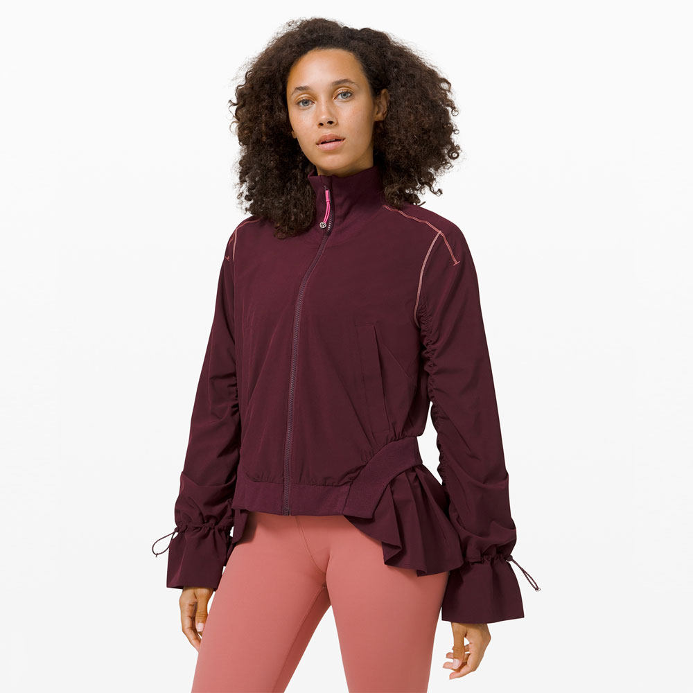 lululemon Contoured Curves women sports full zipper shirt LW3EC9S