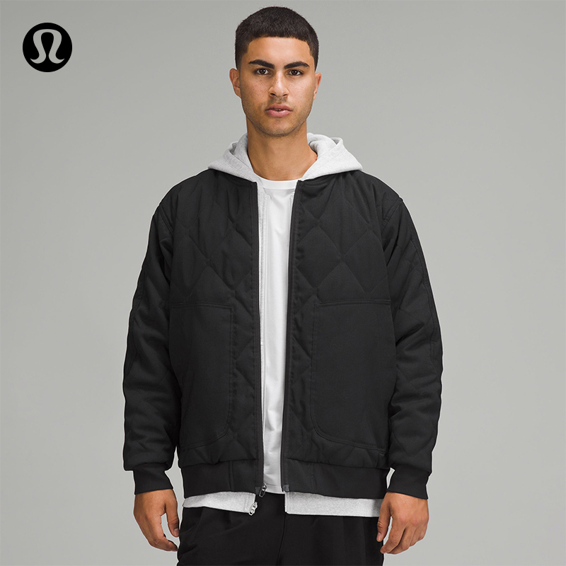 Diamond-Quilted Men's Diamond-Quilted Bomber Jacket with Interlayer Lululemon丨Lm4Arks
