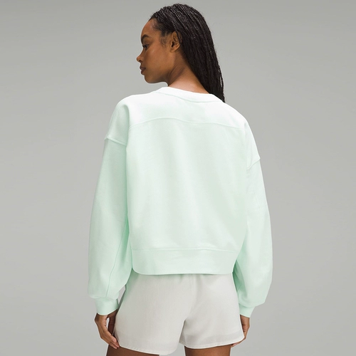 Идеально негабаритная г -жа круглая шея короткие свитера 丨 lululemon 丨 lw3ebes