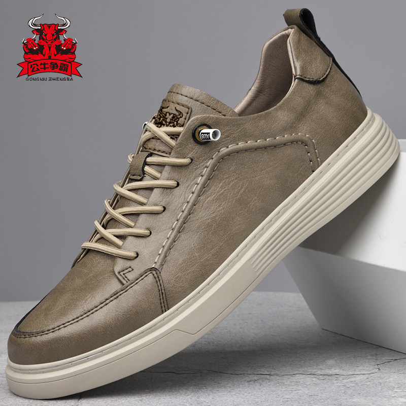 Мужские кроссовки Mulinsen; новая дышащая обувь; деловая зимняя повседневная кожаная обувь; кожаная спортивная обувь на мягкой подошве; мужская обувь