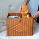 Imitation Rattan Nordic Style Storage Box Cabinet Book Storage Box Snack Storage Box Underwear Cosmetics Storage Basket Miscellaneous Storage Box