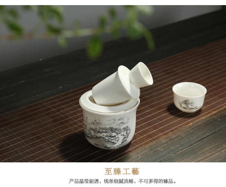 Bình rượu ấm đặt 22 bình gốm nóng nồi lẩu ấm hơn hộ gia đình tách rượu vang vàng rượu sake trắng chén uống rượu đẹp